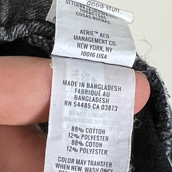 Aerie Daydream Denim Short Black Size Medium Distressed Soft Comfy - Picture 8 of 12